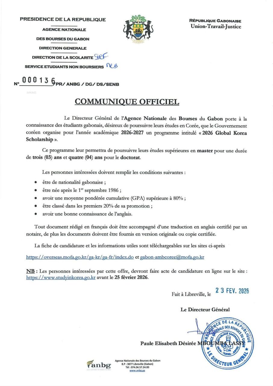 Étudier gratuitement en Corée du Sud : plus que quelques heures pour postuler.