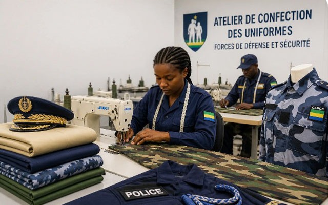 Logistique militaire : le Gabon lance l’atelier national de confection des uniformes des forces de défense et de sécurité