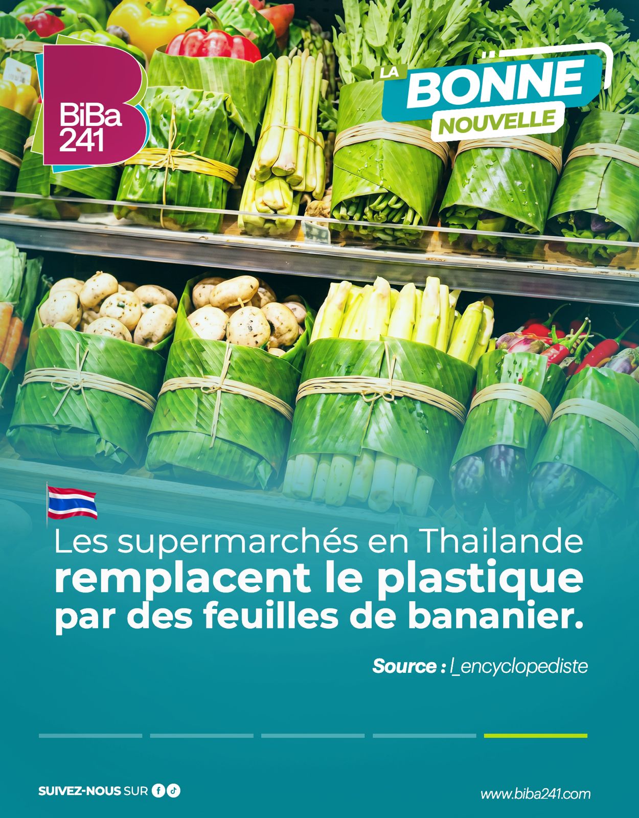 Thaïlande : les supermarchés tournent la page du plastique grâce aux feuilles de bananier