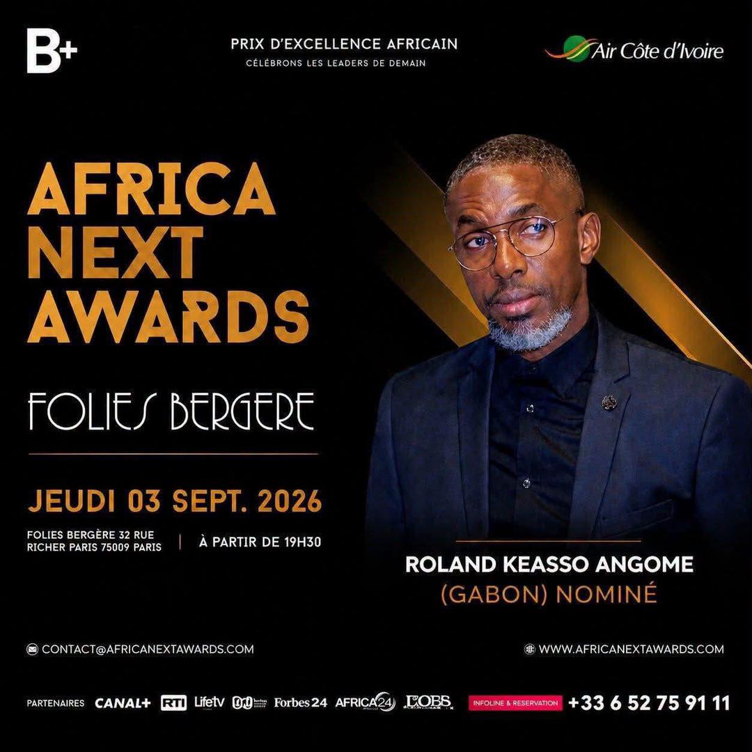 Africa Next Awards : Le Gabonais Roland Keasso Angome retenu pour la prestigieuse sélection à Paris