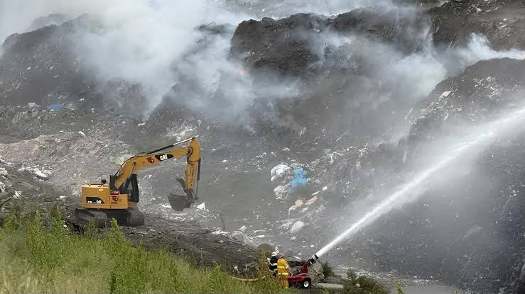 Mindoubé : Un nouvel incendie perturbe la collecte des déchets à Libreville